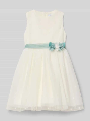 Sukienka z tiulu z wiązanym paskiem Mayoral