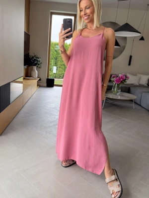 Sukienka z Wiskozy Brudny Róż Back ClothStore