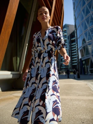 Sukienka z wiskozy granatowa Moodo