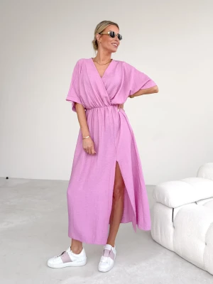 Sukienka z Wiskozy Liliowa Milos ClothStore