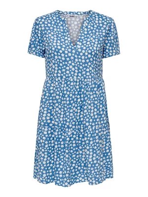ONLY Sukienka "Zally" w kolorze niebiesko-białym rozmiar: XS