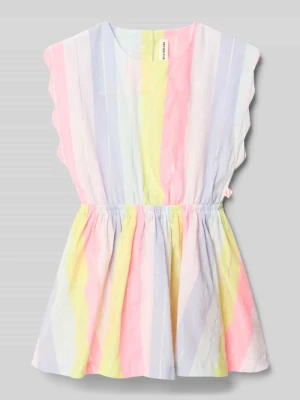 Sukienka ze wzorem na całej powierzchni i okrągłym dekoltem BILLIEBLUSH