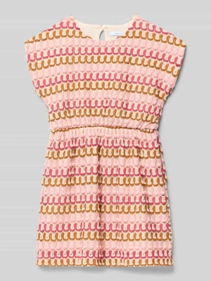 Sukienka ze wzorem na całej powierzchni i okrągłym dekoltem Mayoral