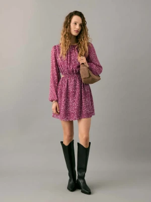 Sukienka ze wzorem paisley i wycięciami kasztanowy - Dziewczyna - - MANGO TEEN