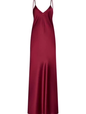 Sukienki Bordeaux z Asymetrycznymi Brzegami Blanca Vita