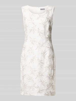 Sukienki etui sięgające kolan z hafty WHITE LABEL