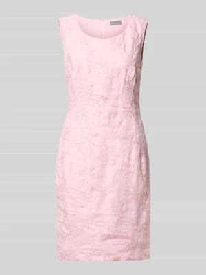 Sukienki etui sięgające kolan z hafty WHITE LABEL