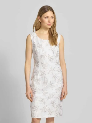 Sukienki etui sięgające kolan z hafty WHITE LABEL