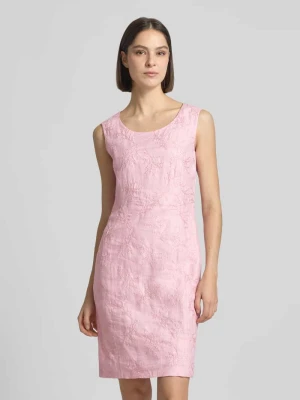 Sukienki etui sięgające kolan z hafty WHITE LABEL