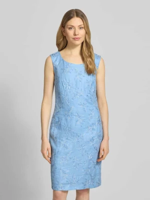 Sukienki etui sięgające kolan z hafty WHITE LABEL