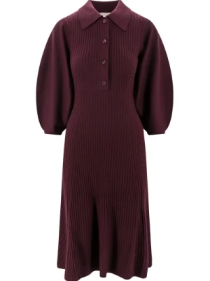 Sukienki Maxi, Chloé Spódnica z Wełny Midi Chloé