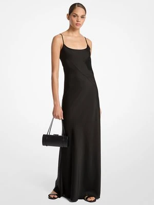 Suknia na ramiączkach z szarmezy techno MICHAEL KORS COLLECTION