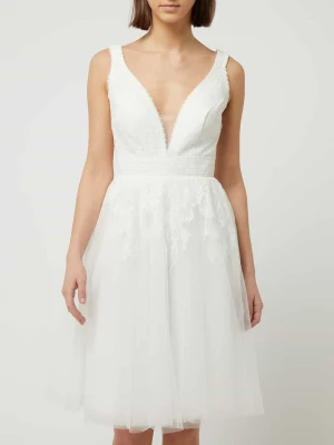 Suknia ślubna z siateczki i koronki luxuar