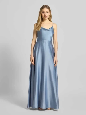 Suknia wieczorowa z cienkimi ramiączkami i głębokim dekoltem na plecach Laona