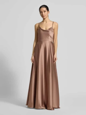 Suknia wieczorowa z cienkimi ramiączkami i głębokim dekoltem na plecach Laona