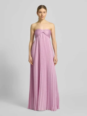 Suknia wieczorowa z plisami i dekoltem typu bandeau Jake*s Cocktail