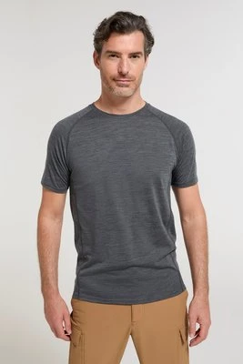 Summit II Męski T-shirt Merino - Grey Mountain Warehouse