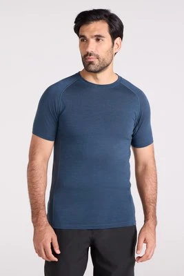 Summit II Męski T-shirt Merino - Navy Mountain Warehouse