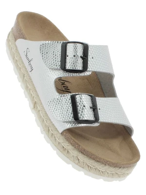 Sunbay Klapki "Baobab" w kolorze srebrnym rozmiar: 39