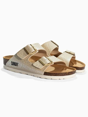 Sunbay Klapki "Trefle" w kolorze beżowym rozmiar: 40