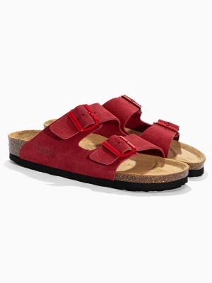 Sunbay Skórzane klapki "Trefle" w kolorze czerwonym rozmiar: 40