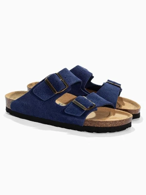 Sunbay Skórzane klapki "Trefle" w kolorze granatowym rozmiar: 39