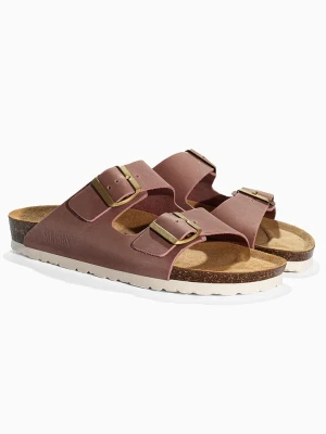 Sunbay Skórzane klapki "Trefle" w kolorze jasnoróżowym rozmiar: 37