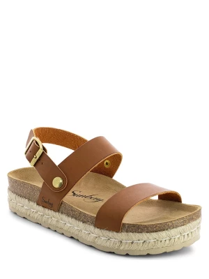 Sunbay Skórzane sandały "Tucupita" w kolorze jasnobrązowym rozmiar: 37