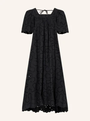 Suncoo Sukienka Cyriel Z Koronki Ażurowanej schwarz