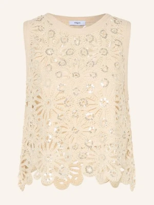 Suncoo Top Szydełkowy Lois Z Cekinami beige