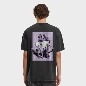 Zdjęcie produktu Sunset City Vintage Oversize Tee Mister Tee czarny