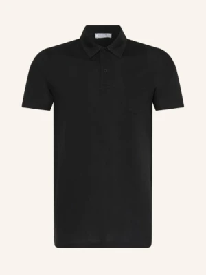 Sunspel Dzianinowa Koszulka Polo Riviera schwarz
