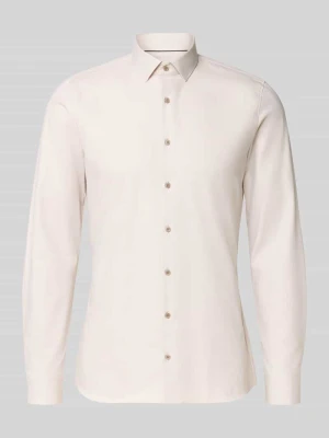 Super krój slim fit koszula biznesowa kołnierzyk kent nowoczesny gładka tkanina skośna (twill) OLYMP No. Six