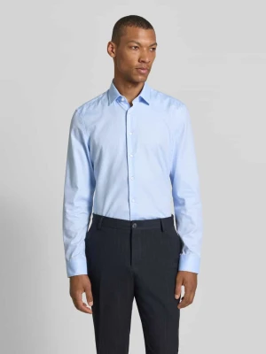 Super krój slim fit koszula biznesowa z kołnierzykiem kent Jake*s Błękitny