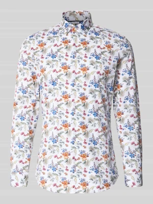 Super krój slim fit koszula biznesowa z kołnierzykiem kent Jake*s Biały