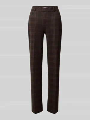 Super krój slim fit szerokość spodnie z mieszanka bawełny i wiskozy model 'LILLYTH' Raphaela By Brax Ciemnobrązowy