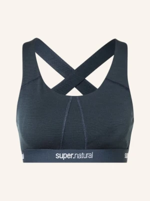 Super.Natural Biustonosz Sportowy Feel Good Z Siateczką I Wełną Merynosową blau