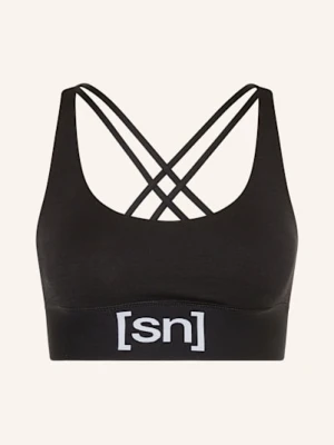 Super.Natural Biustonosz Sportowy Super Top Z Wełną Merino schwarz