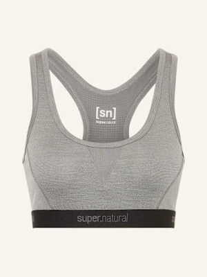 Super.Natural Biustonosz Sportowy tundra220 Semplice Z Wełną Merino grau