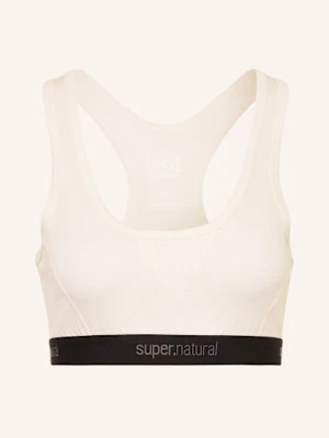 Super.Natural Biustonosz Sportowy tundra220 Semplice Z Wełną Merino weiss