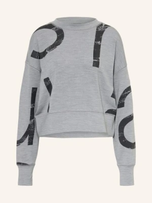 Super.Natural Bluza Capital Logo Krissini Z Wełną Merynosową grau