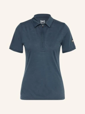 Super.Natural Funkcjonalna Koszulka Polo Z Wełną Merynosową blau