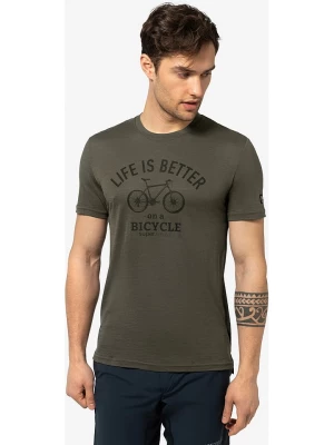 super.natural Koszulka "Better Bike" w kolorze khaki rozmiar: XL