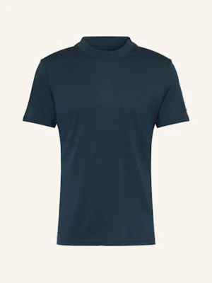 Super.Natural Koszulka Funkcyjna Casual Z Wełny Merino blau