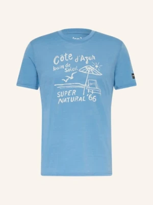 Super.Natural Koszulka Funkcyjna Cote D'azur Z Wełną Merynosową blau