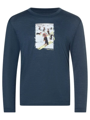 super.natural Koszulka funkcyjna "Dachshund Party" w kolorze granatowym rozmiar: 110