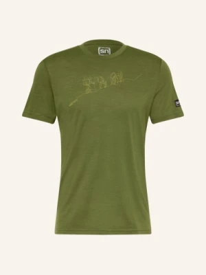 Super.Natural Koszulka Funkcyjna Hiking Z Wełną Merynosową gruen