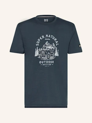 Super.Natural Koszulka Funkcyjna Landi blau