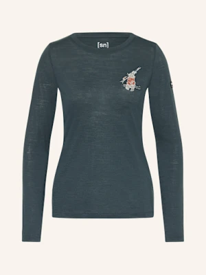 Super.Natural Koszulka Funkcyjna Lil Ski Bunny Z Wełną Merino blau