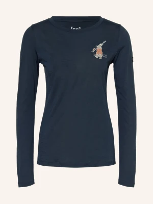Super.Natural Koszulka Funkcyjna Lil Ski Bunny Z Wełną Merino blau GRANATOWY